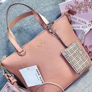 Anne Klein Mauve/Blush Pink Shoulder Bag